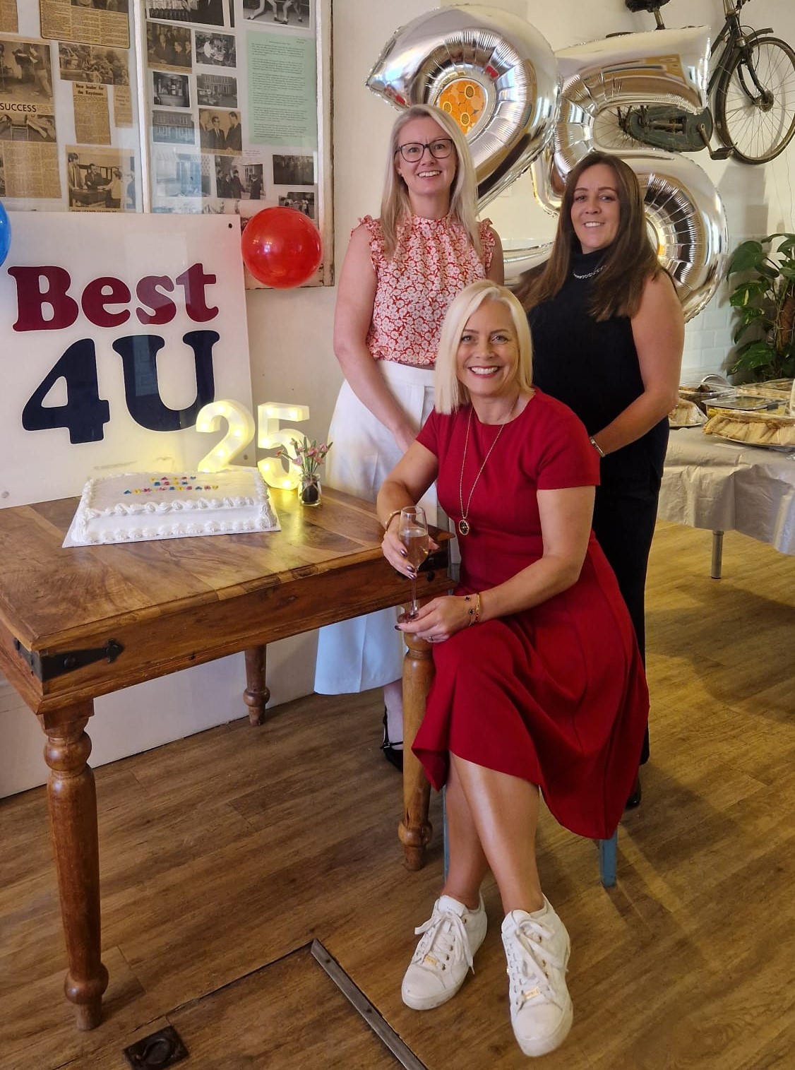 Natalie, Cara and Sade celebrating 25 years of Best4U Mortgages & Insurance